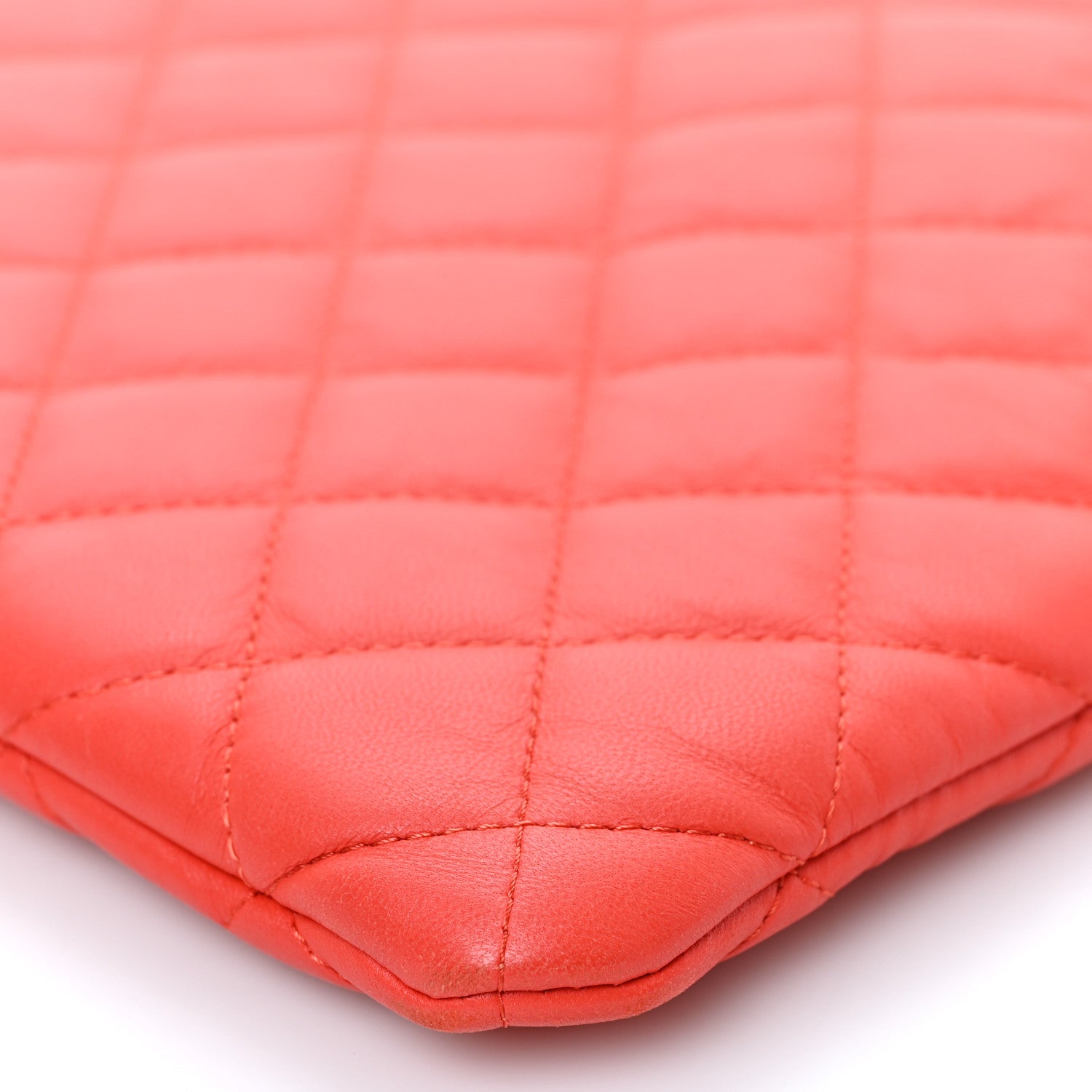 Chanel Lambskin Quilted Large Cuba Cosmetic Case Red 9 of 9