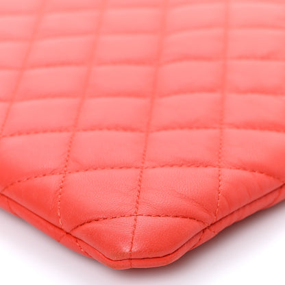 Chanel Lambskin Quilted Large Cuba Cosmetic Case Red 9 of 9