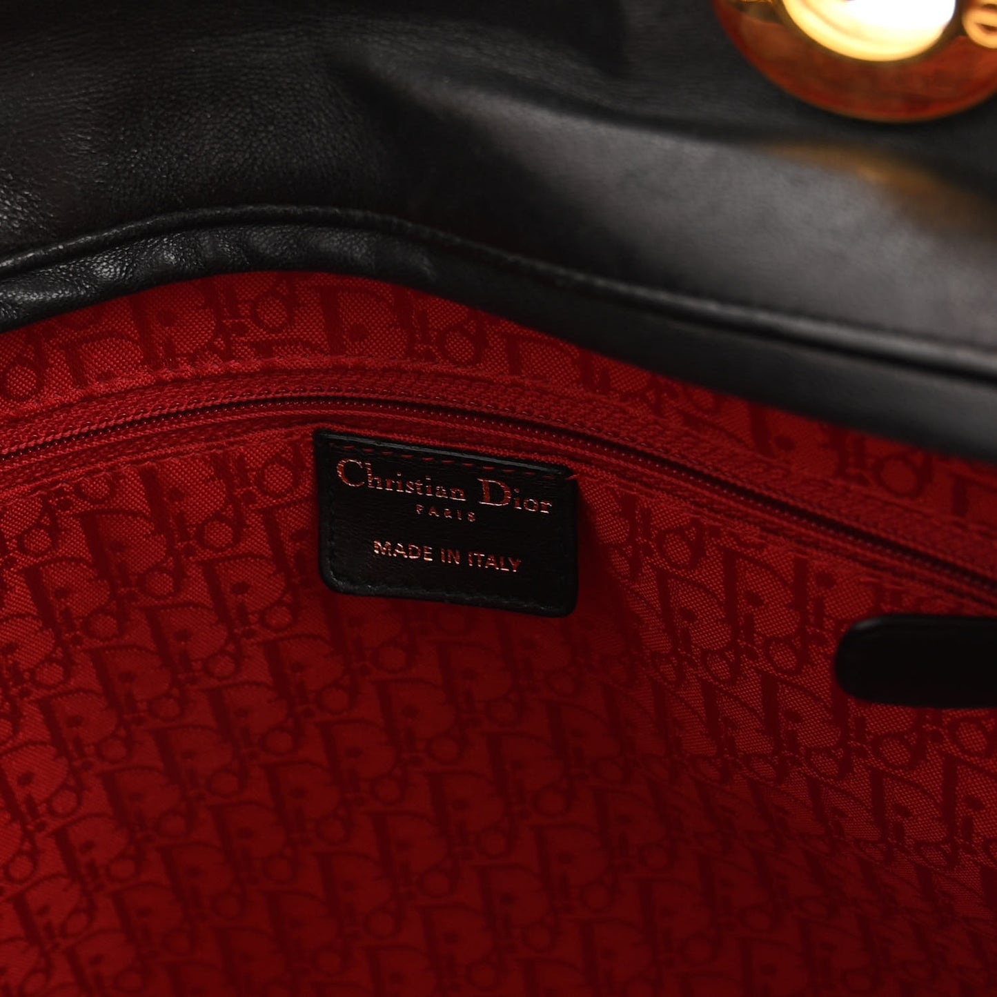 Lambskin Cannage Large Lady Dior Black