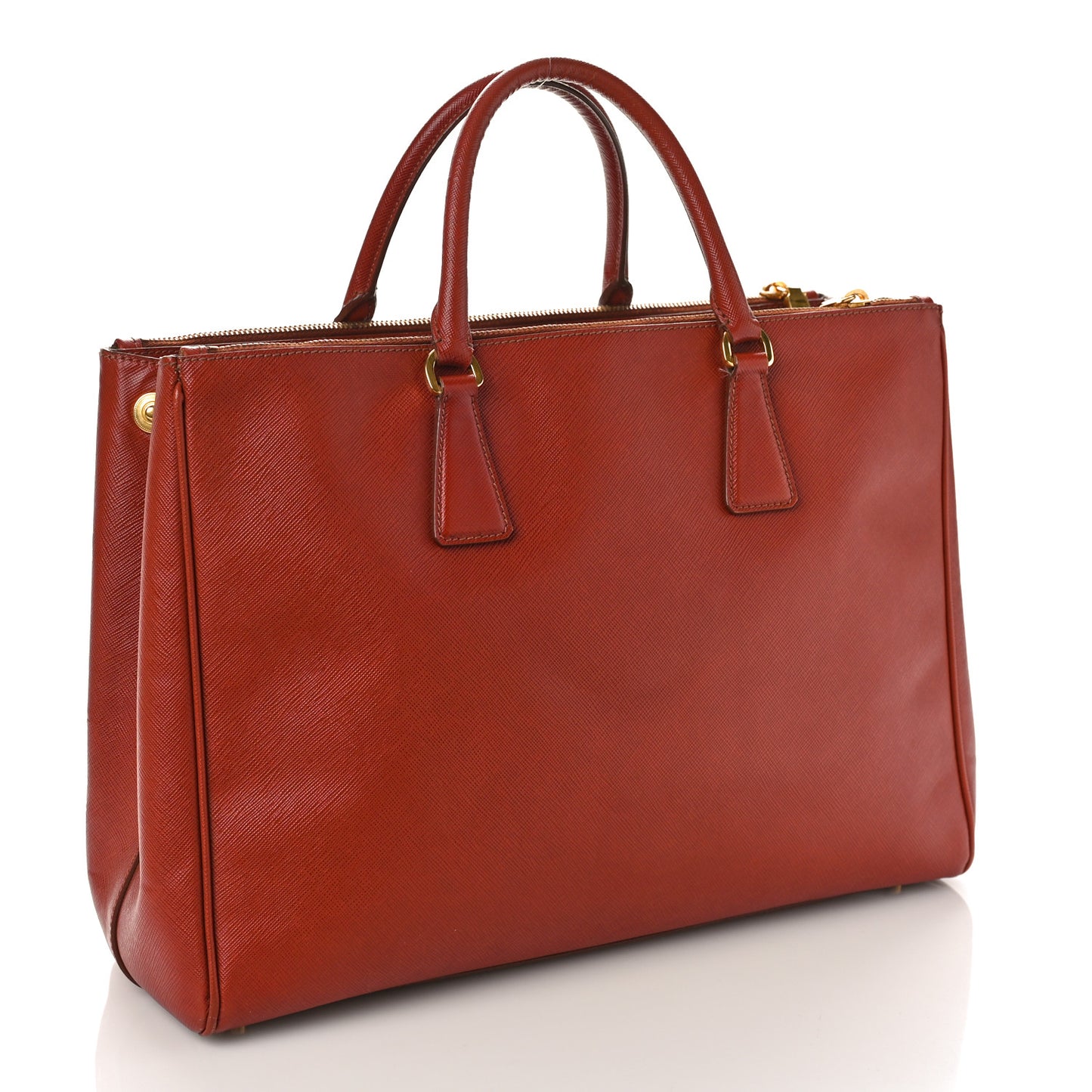 Saffiano Large Galleria Double Zip Tote Bacca