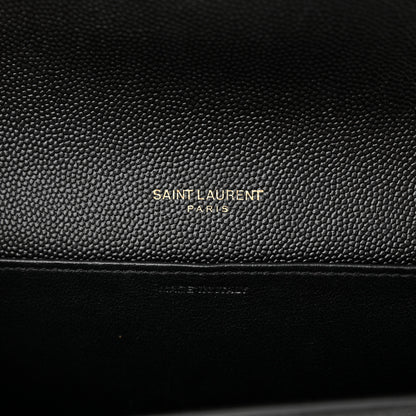 Saint Laurent Grain de Poudre Uptown Chain Wallet Black 7 of 14