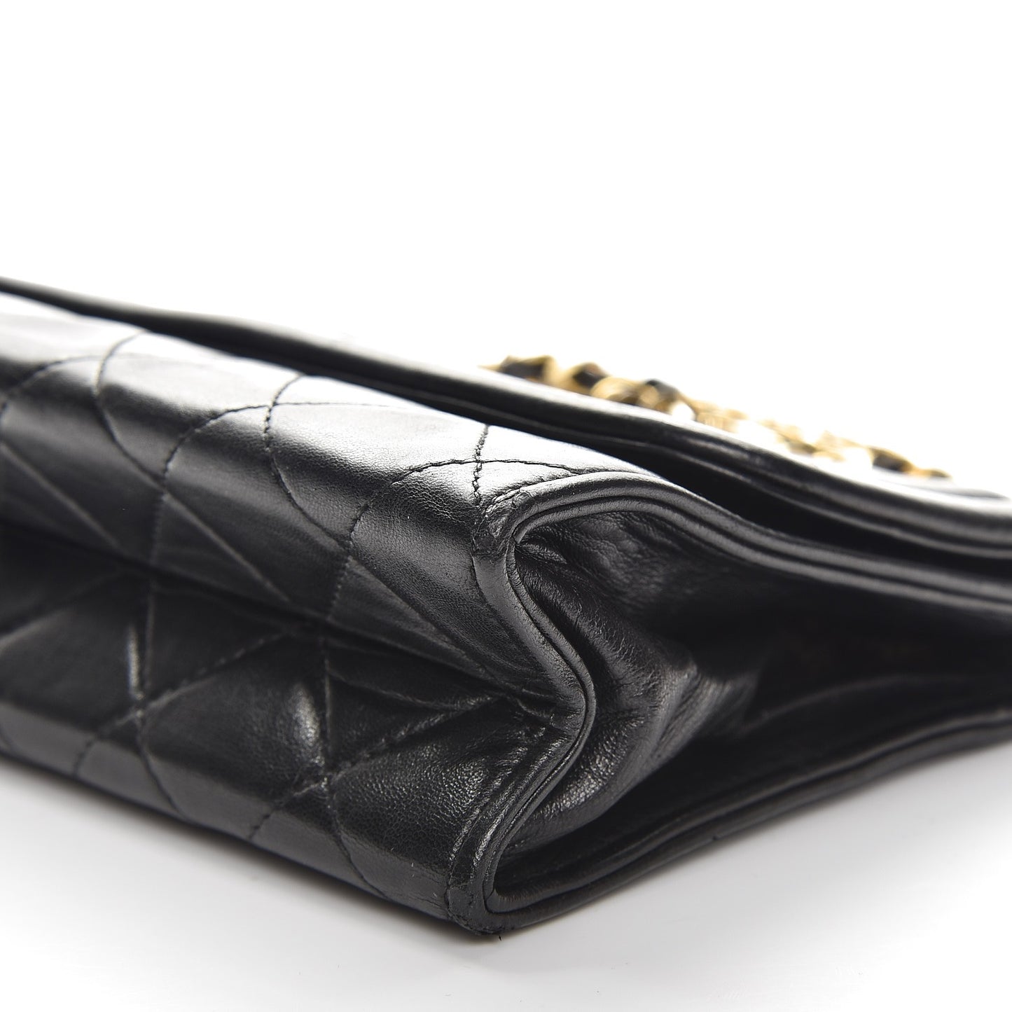 Lambskin Quilted Tassel Flap Black