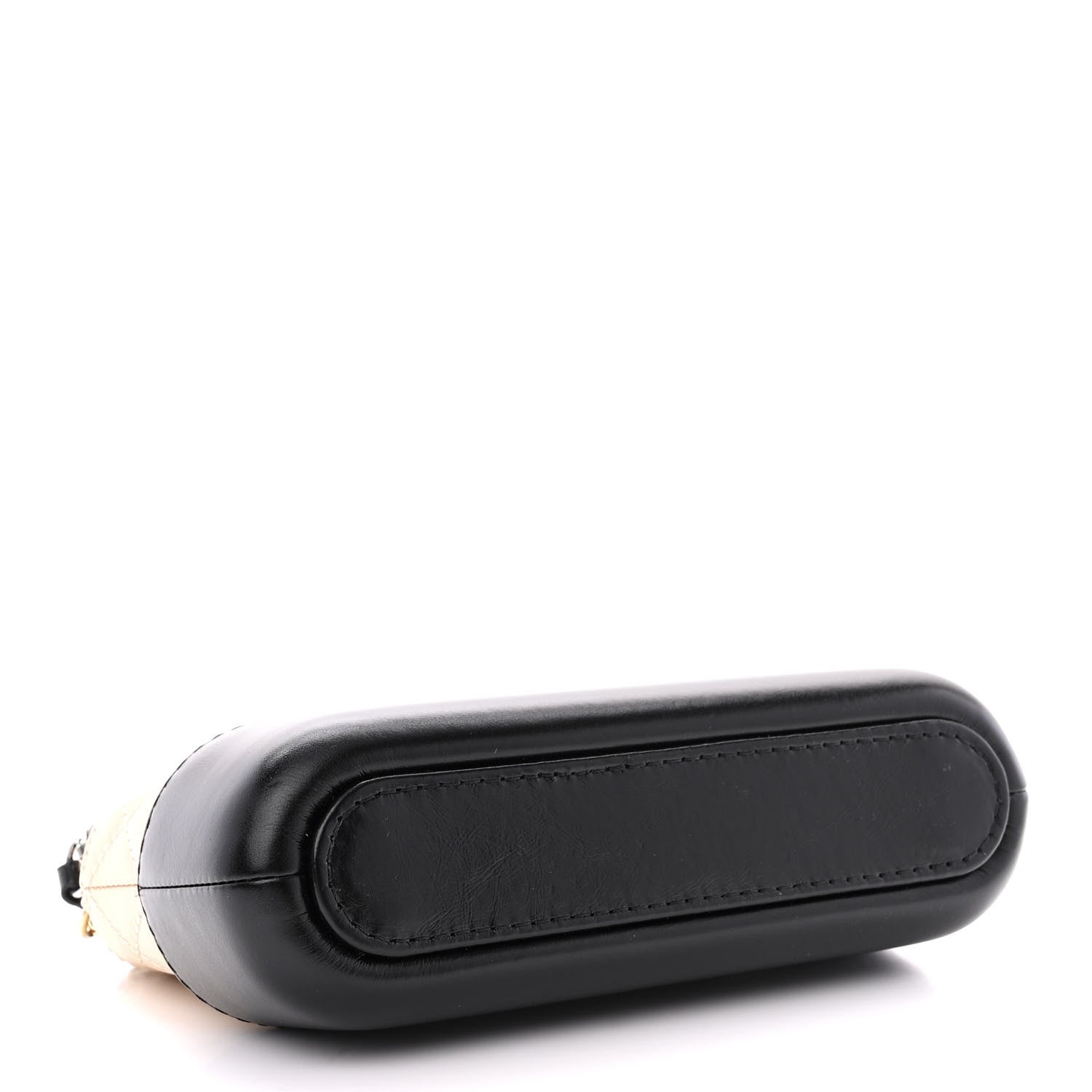 Chanel Aged Calfskin Quilted Small Gabrielle Clutch With Chain Beige Black 4 of 17