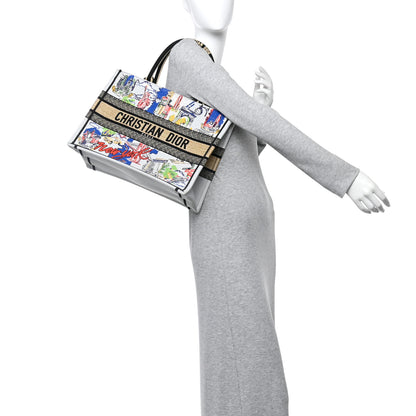 Christian Dior Canvas Embroidered Medium New York Book Tote Multicolor 2 of 13