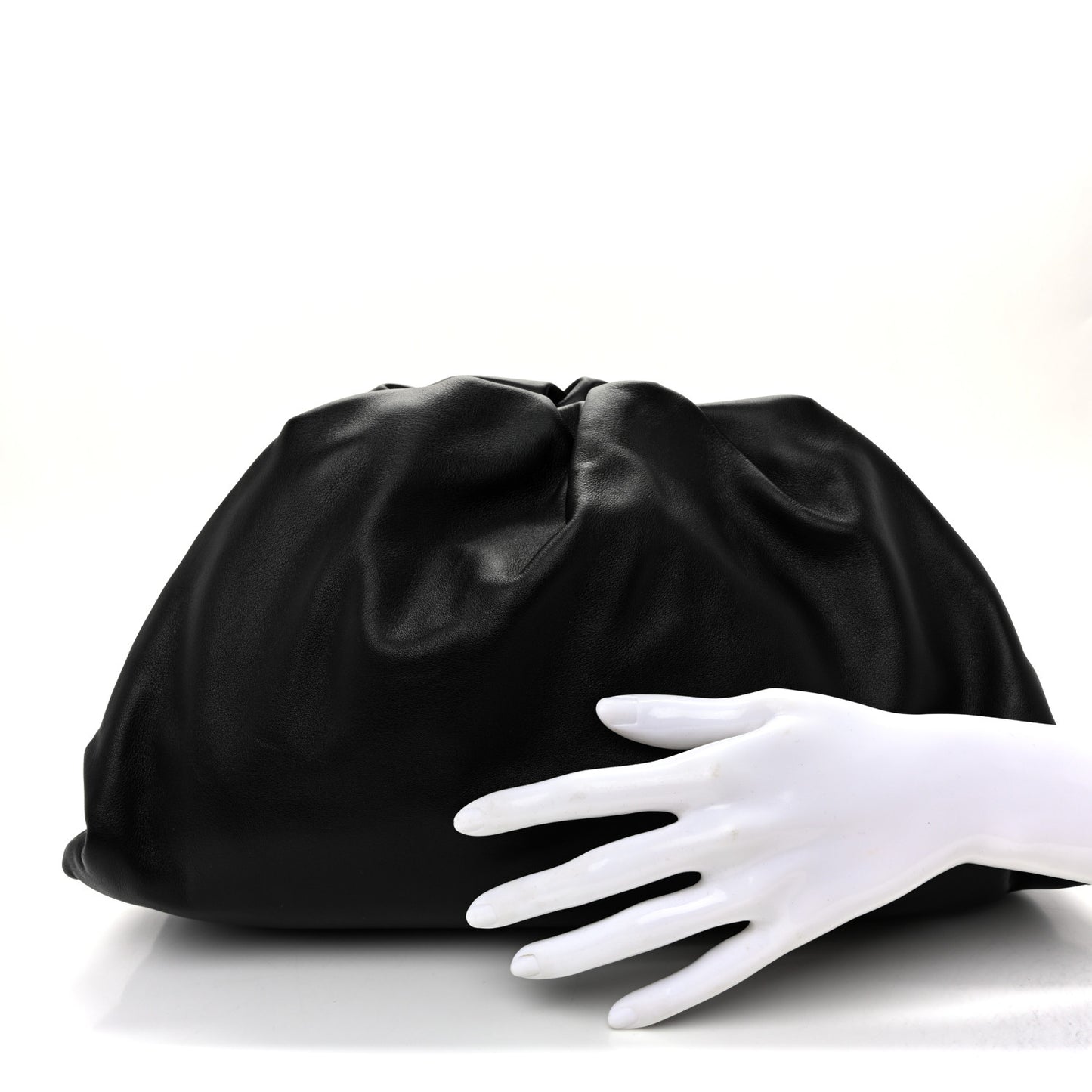 Smooth Butter Calf The Pouch Oversized Clutch Black