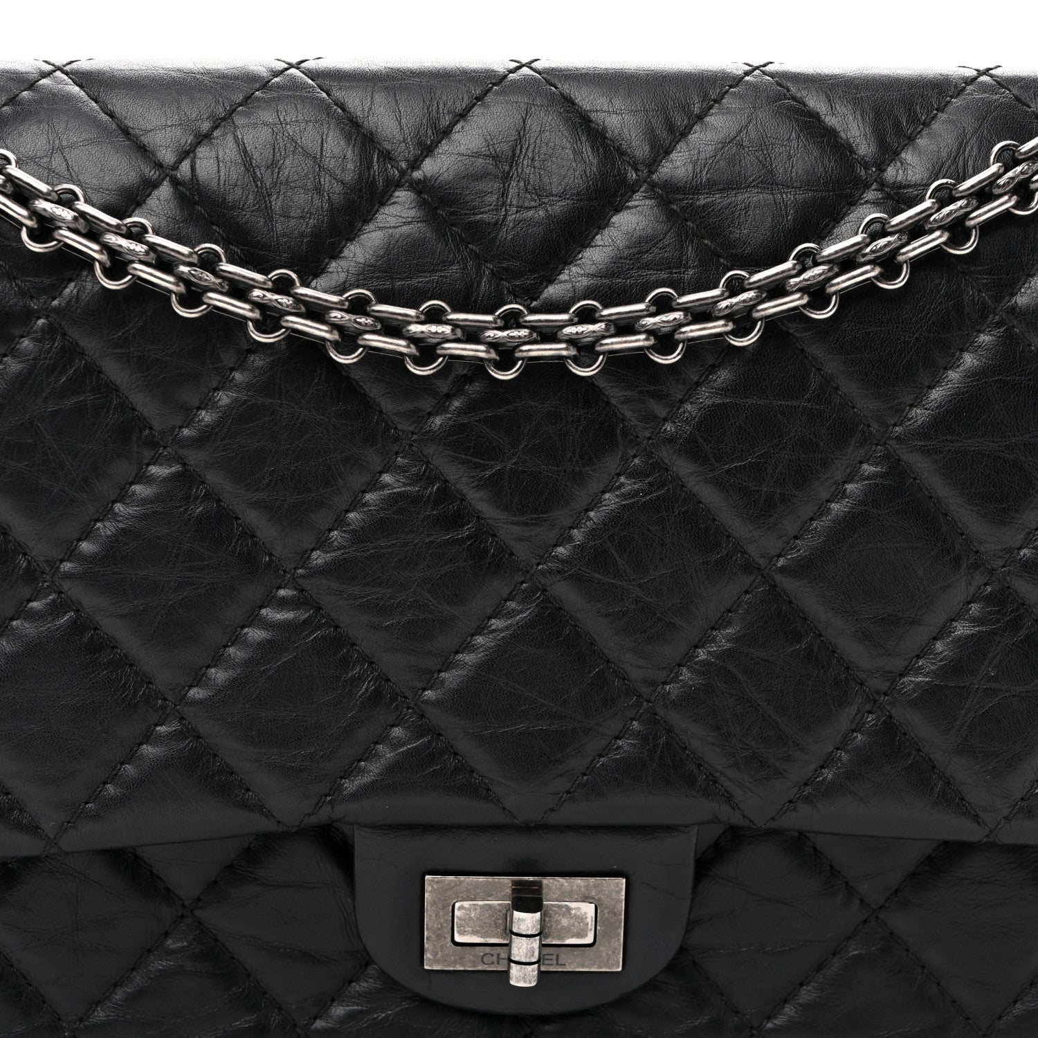 Chanel Aged Calfskin Quilted 2.55 Reissue 226 Flap Black 8 of 10