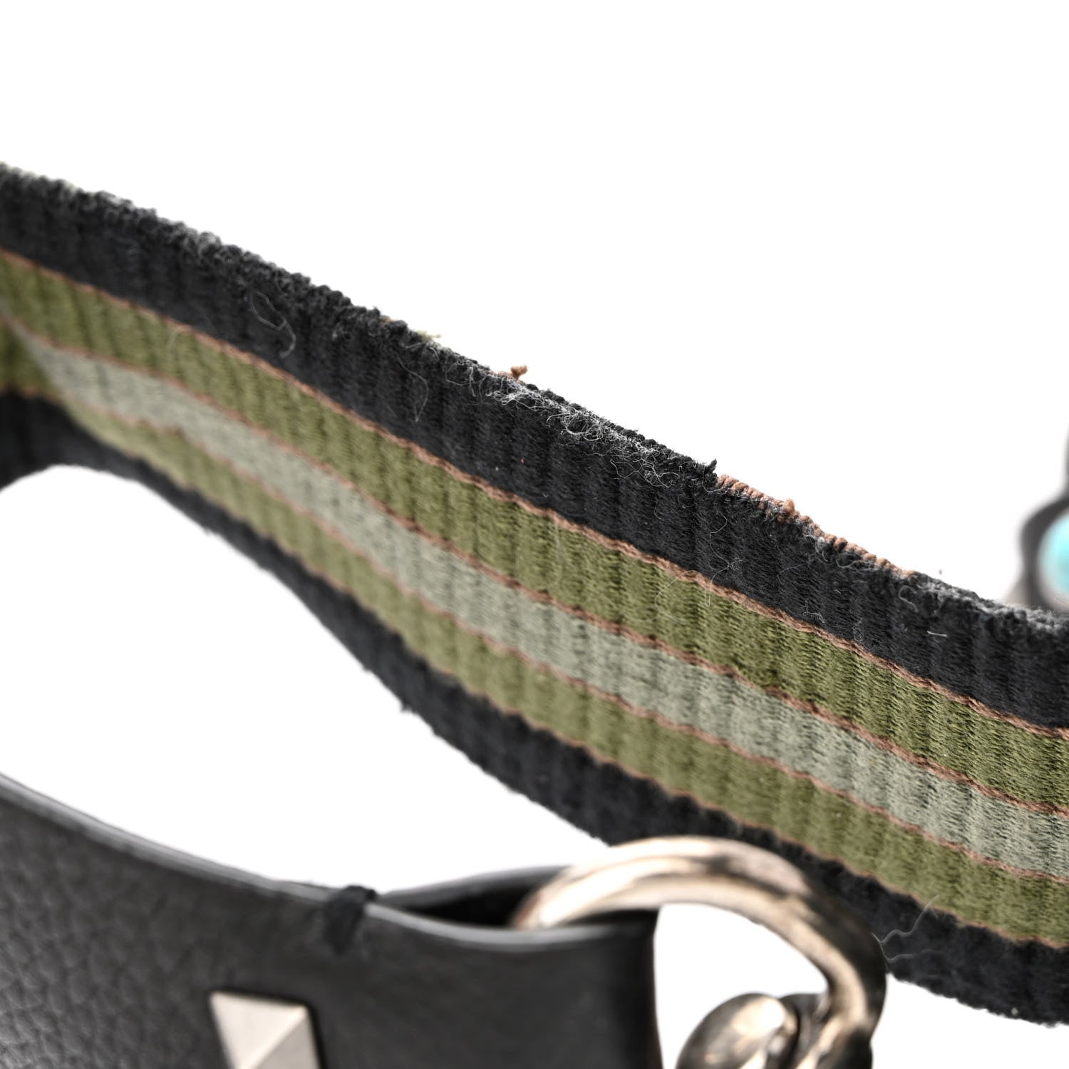 Valentino Garavani Pebbled Calfskin Rockstud Rolling Flap Messenger Bag Black 14 of 15