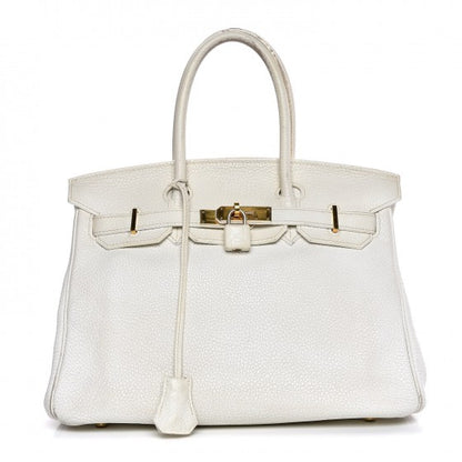 Hermes Taurillon Clemence Birkin 30 White 2 of 104