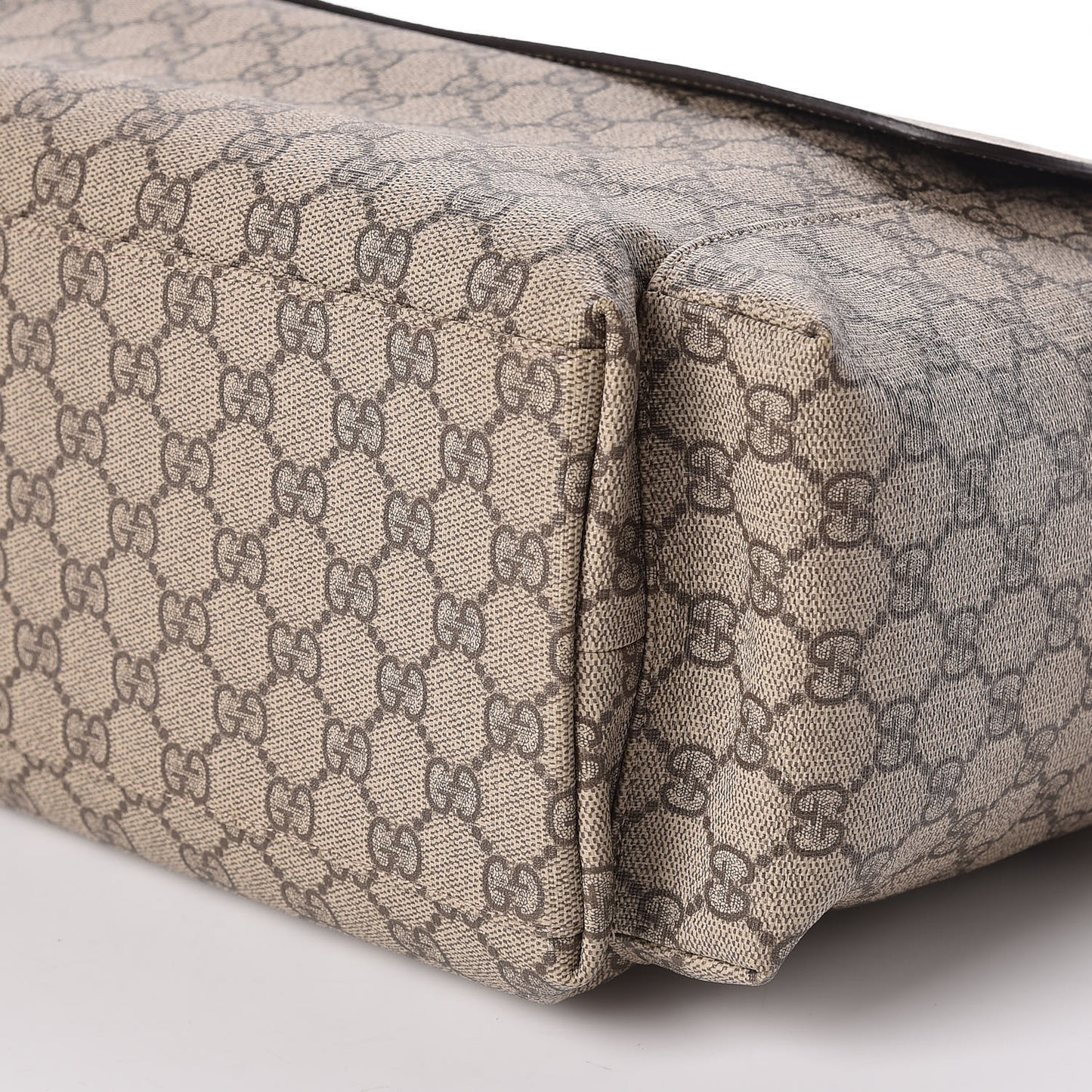 GG Plus Monogram Messenger Diaper Bag Dark Brown