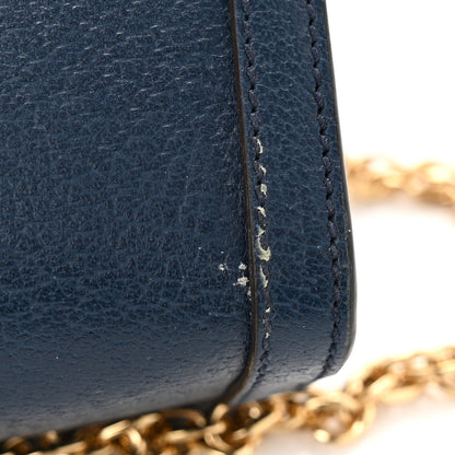 Gucci Textured Calfskin Web Medium Ophidia Chain Shoulder Bag Blue Agata 11 of 11