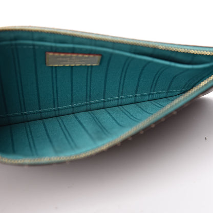 Louis Vuitton Monogram Neverfull MM GM Pochette Turquoise 5 of 13