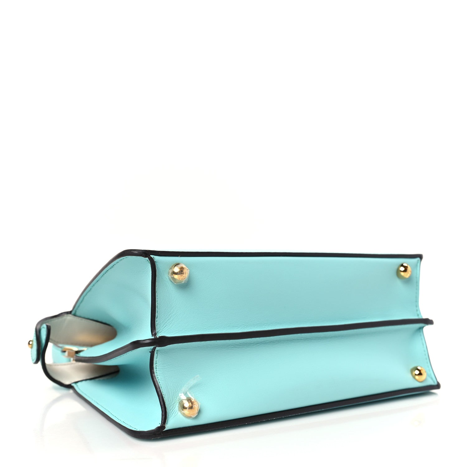 Fendi Vitello Seta Shiny Nappa Small Peekaboo I SEE U Satchel Real Tiffany White 4 of 9