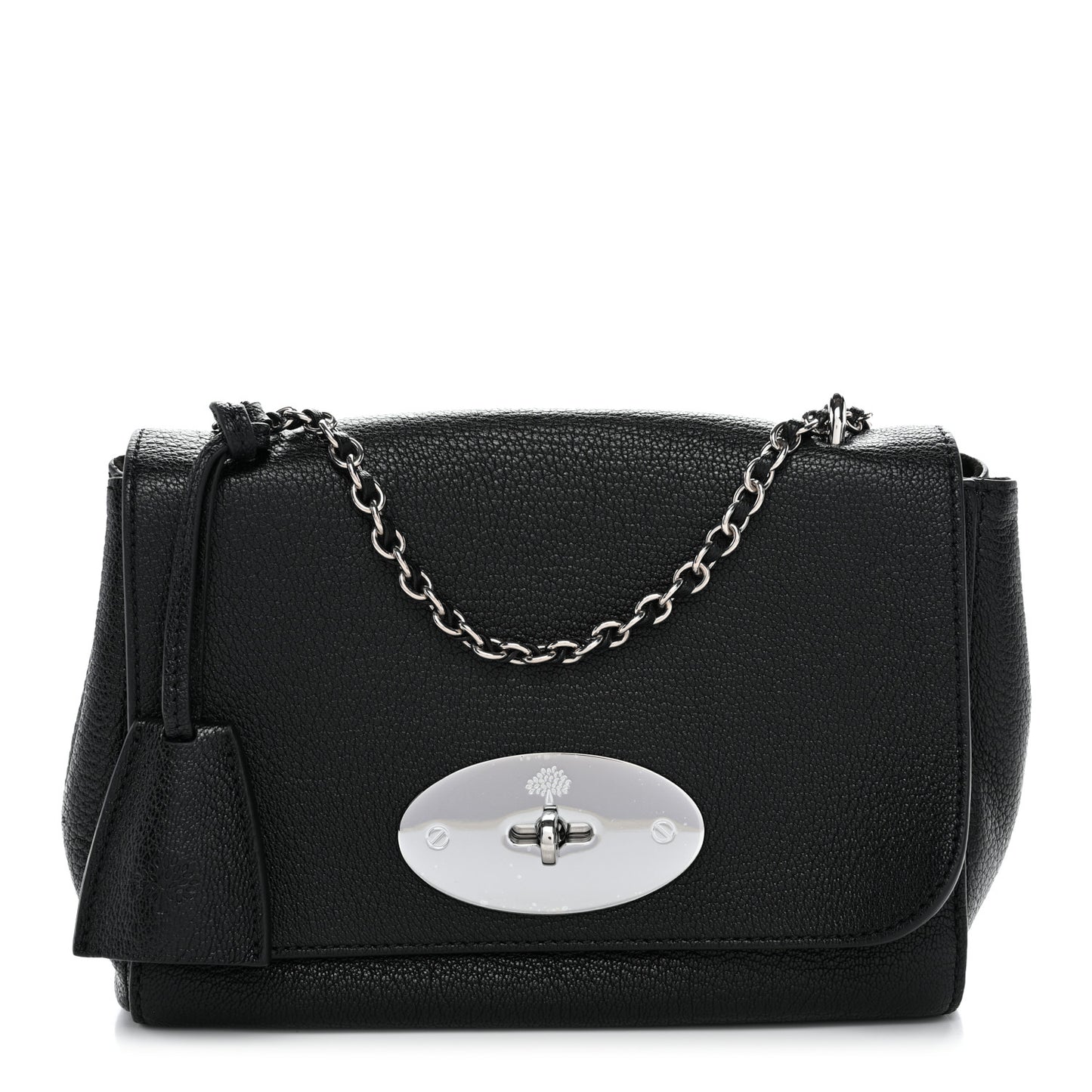Glossy Goatskin Small Lily Flap Black