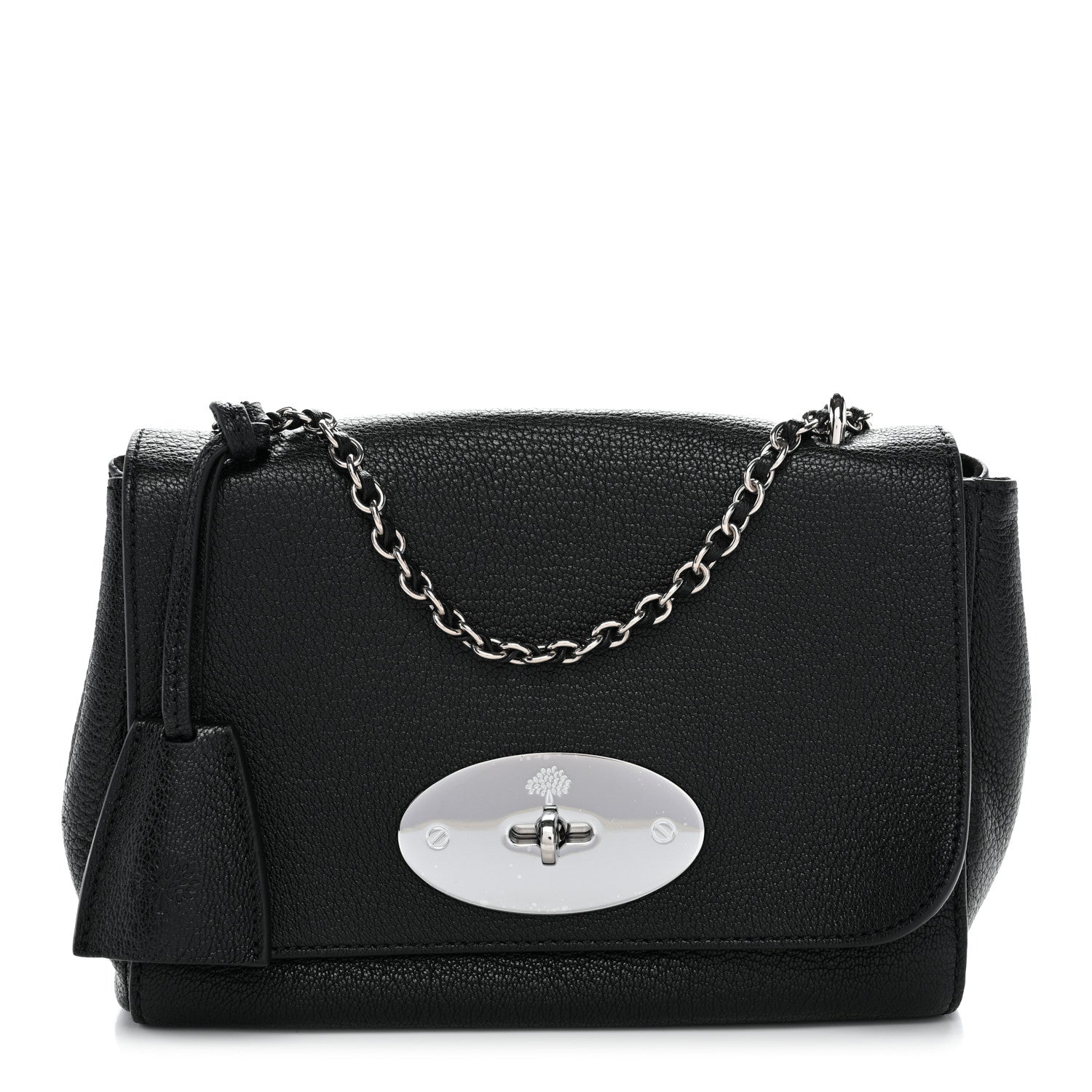 Mulberry Glossy Goatskin Small Lily Flap Black 1 of 10