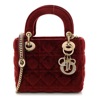 Christian Dior Velvet Mini Lady Dior Red 1 of 10