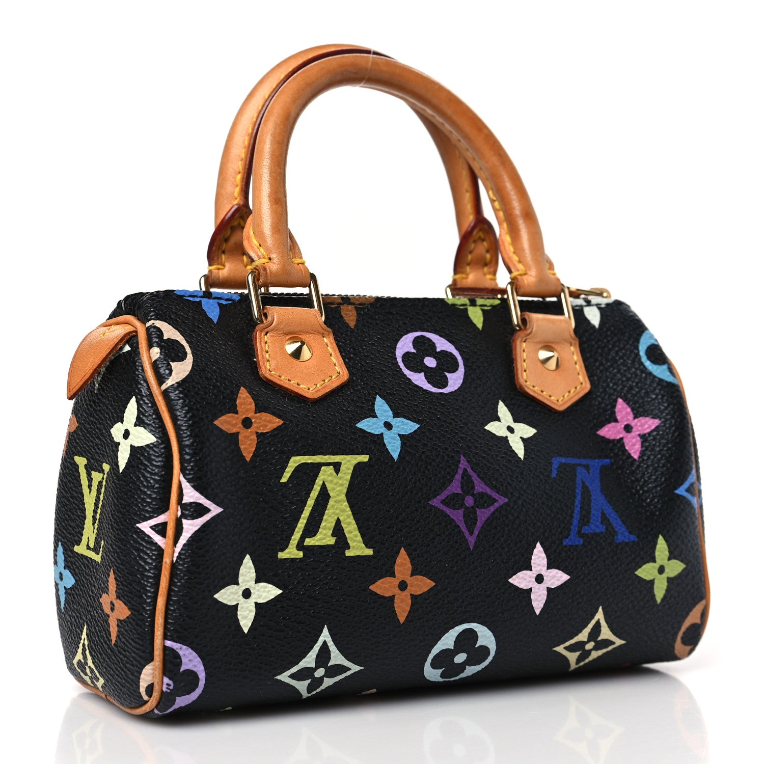 Louis Vuitton Monogram Multicolor Mini Sac HL Speedy Black 3 of 8