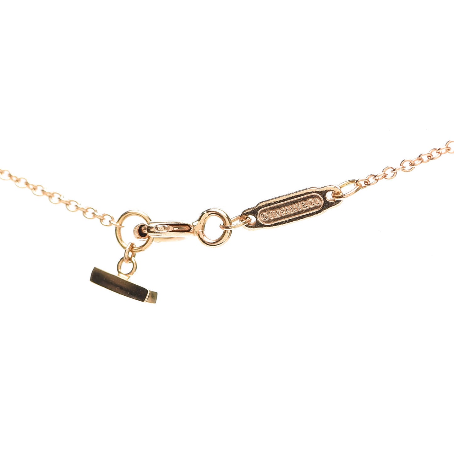 18K Rose Gold Small T Smile Pendant Necklace