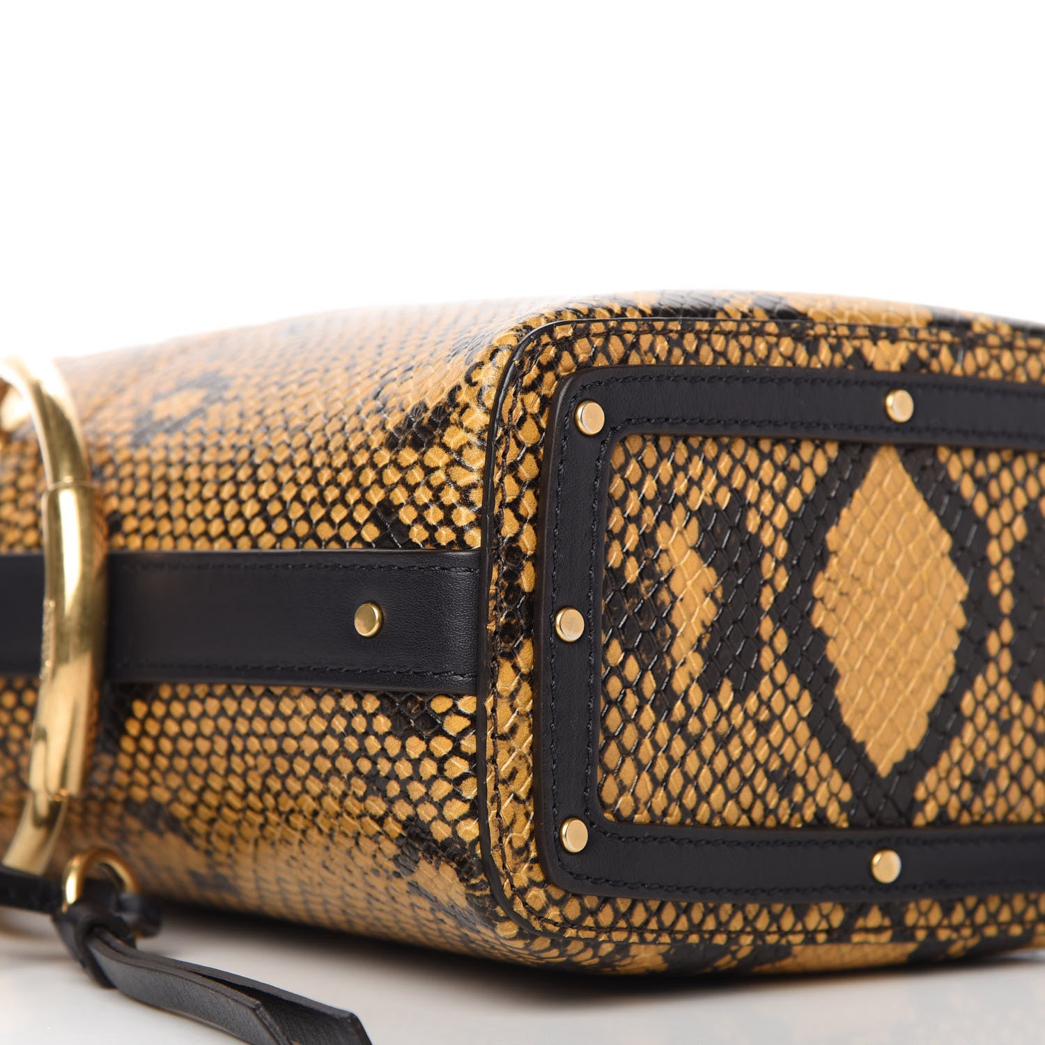 Chloe Python Embossed Calfskin Mini Roy Bucket Bag September Sun 6 of 10