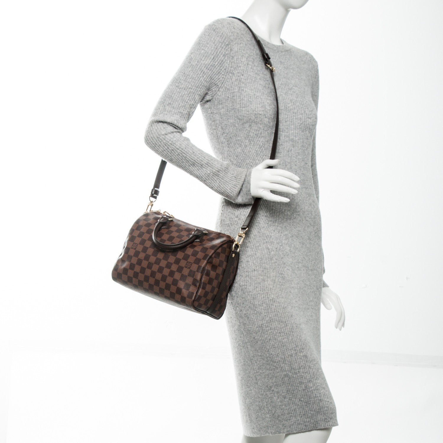 Louis Vuitton Damier Ebene Speedy Bandouliere 25 2 of 8