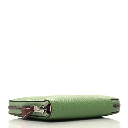 Hermes Epsom Silk'In Compact Wallet Vert Criquet 4 of 9