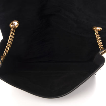 Saint Laurent Smooth Calfskin Suede Medium Reversible Monogram Kate Satchel Black 15 of 20