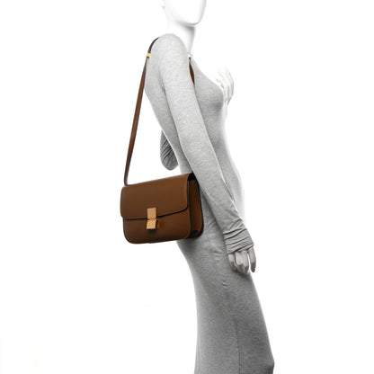 Celine Box Calfskin Medium Classic Box Flap Bag Camel 2 of 11