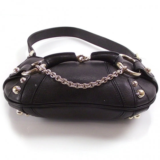 Gucci Leather Horsebit Small Handbag Black 4 of 10