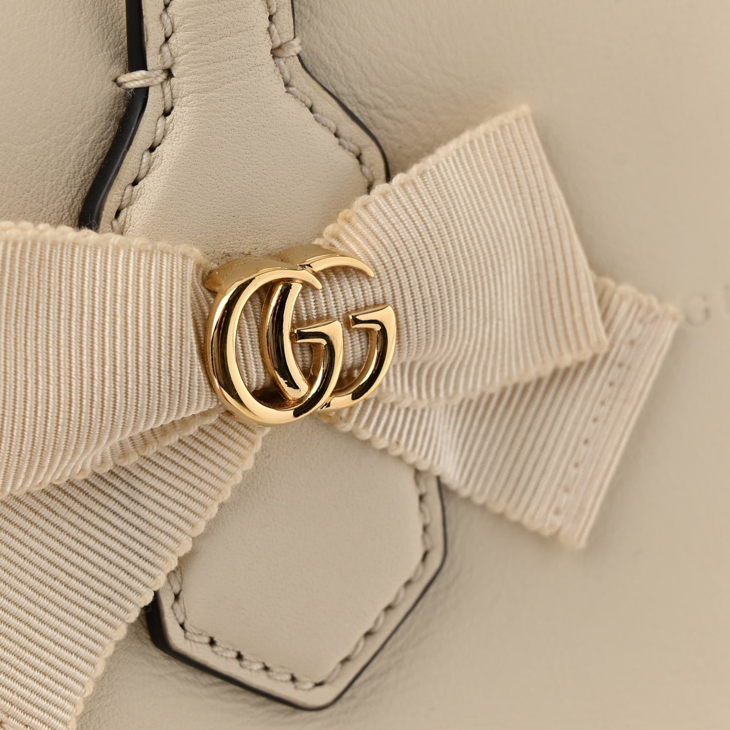 Calfskin Marmont Ribbon Top Handle Bag White