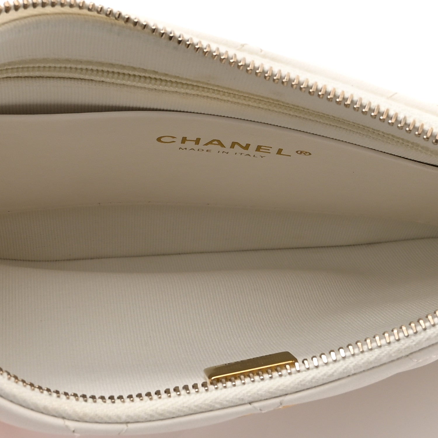 Chanel Shiny Crumpled Lambskin Quilted Trendy Chain Around Hobo White 5 of 10