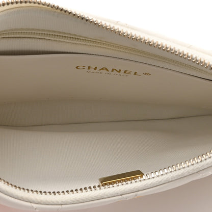Chanel Shiny Crumpled Lambskin Quilted Trendy Chain Around Hobo White 5 of 10