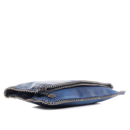 Stella McCartney Faux Shaggy Deer Falabella Fold Over Clutch Blue 4 of 8