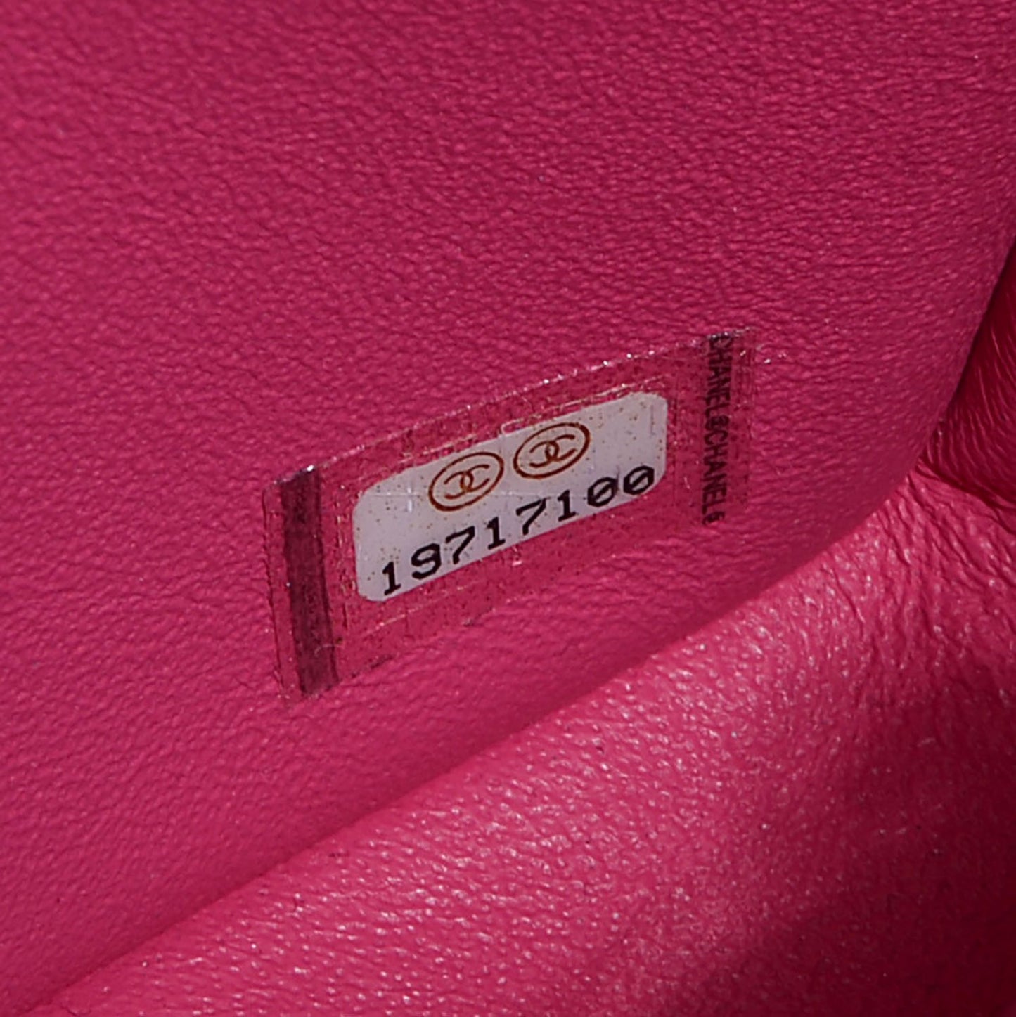 Lambskin Quilted Mini Rectangular Flap Dark Pink