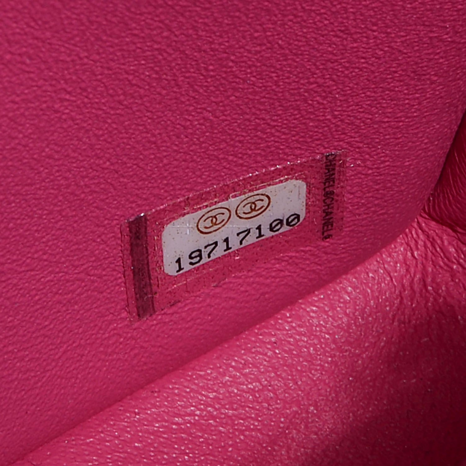 Chanel Lambskin Quilted Mini Rectangular Flap Dark Pink 8 of 8