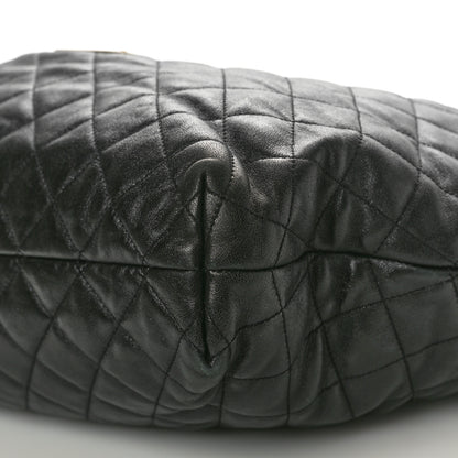 Saint Laurent Lambskin Quilted Maxi Icare Shopping Tote Black 11 of 12