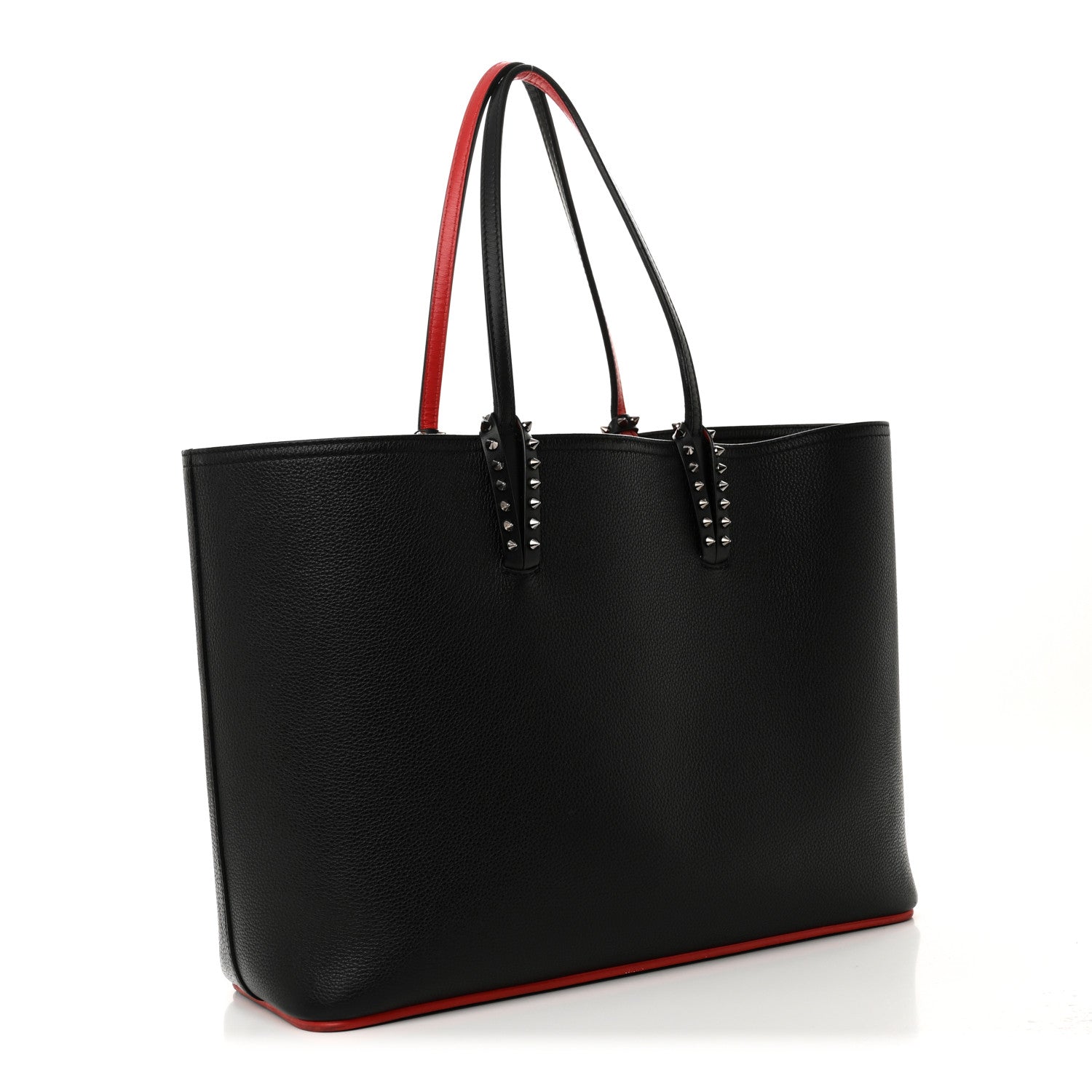 Christian Louboutin Calfskin Empire Spikes Large East West Cabata Tote Black 4 of 11
