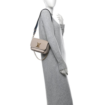 Louis Vuitton Grained Calfskin Lockme Tender Greige 2 of 13