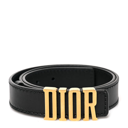 Christian Dior Calfskin D Fence Belt 75 30 Black 1 of 5