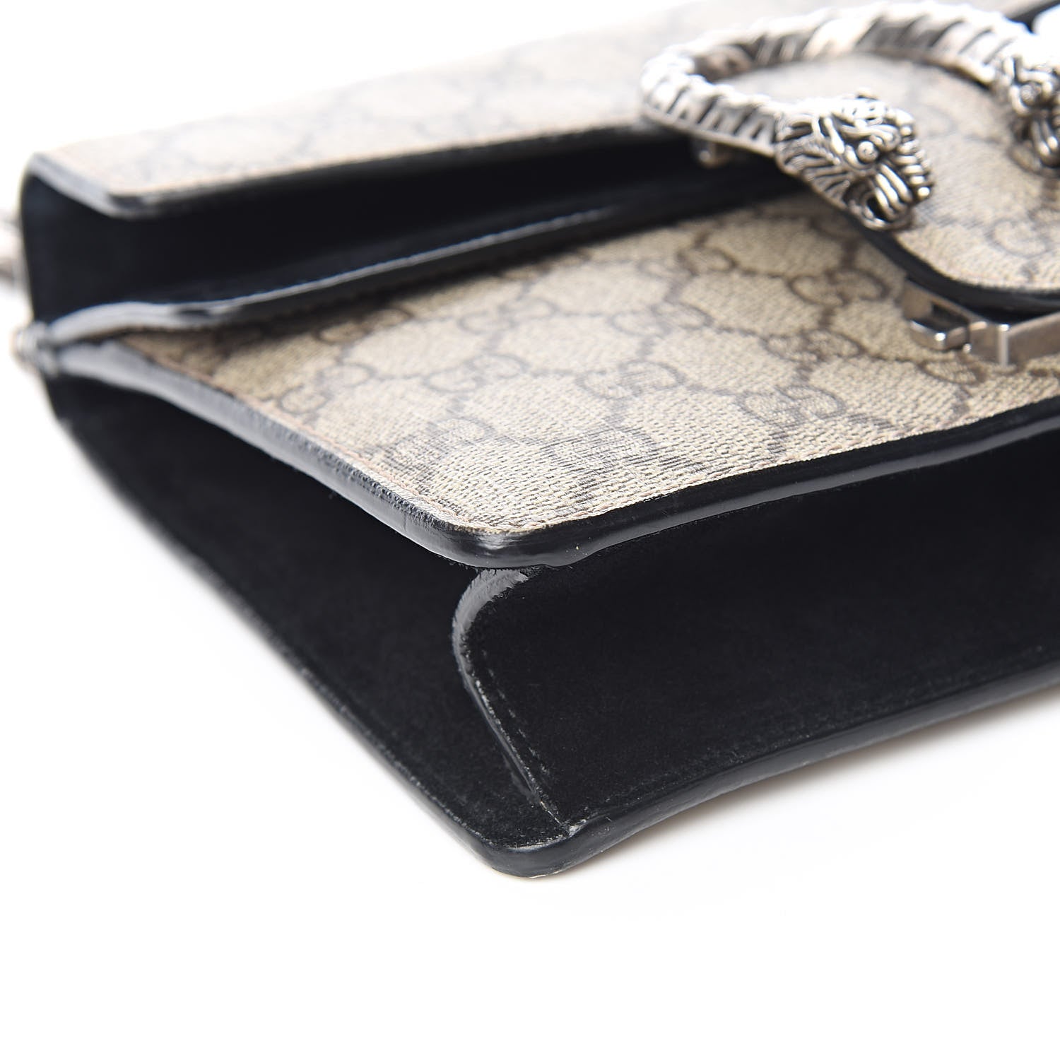 Gucci GG Supreme Monogram Mini Dionysus Shoulder Bag Black 9 of 13
