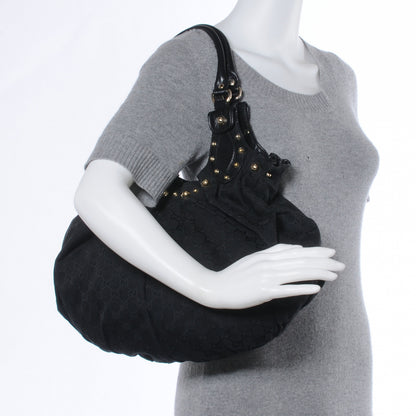 Gucci Monogram Studded Pelham Tote Black 2 of 8