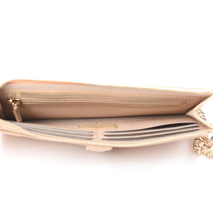 Chanel Iridescent Caviar Quilted Classic Pouch With Handle Beige 5 of 10