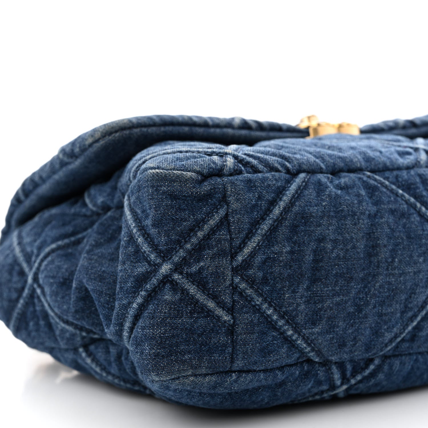 Chanel Denim Quilted Large Chanel 19 Flap Blue 10 of 11
