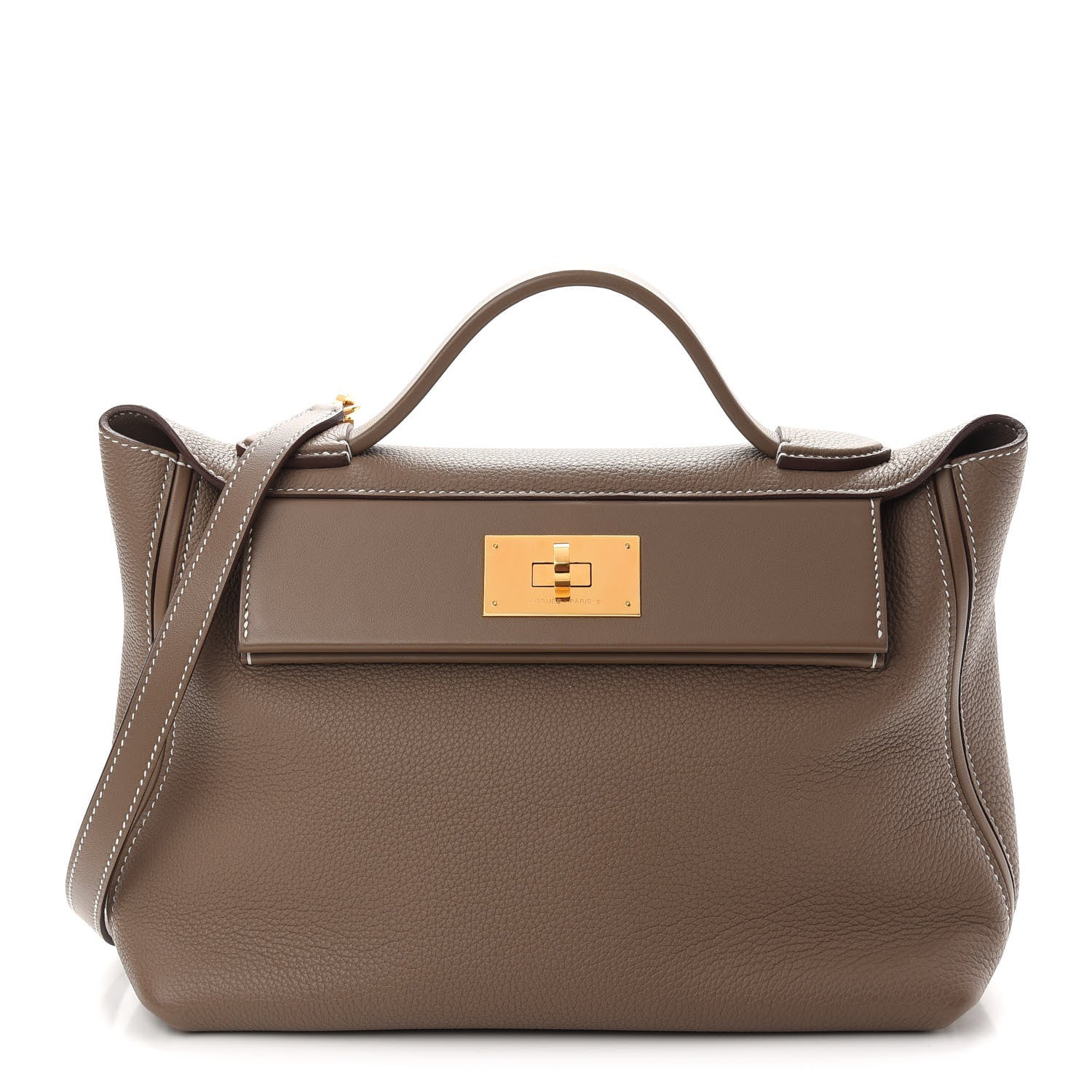 Hermes Taurillon Maurice Swift 24/24 29 Etoupe 1 of 9