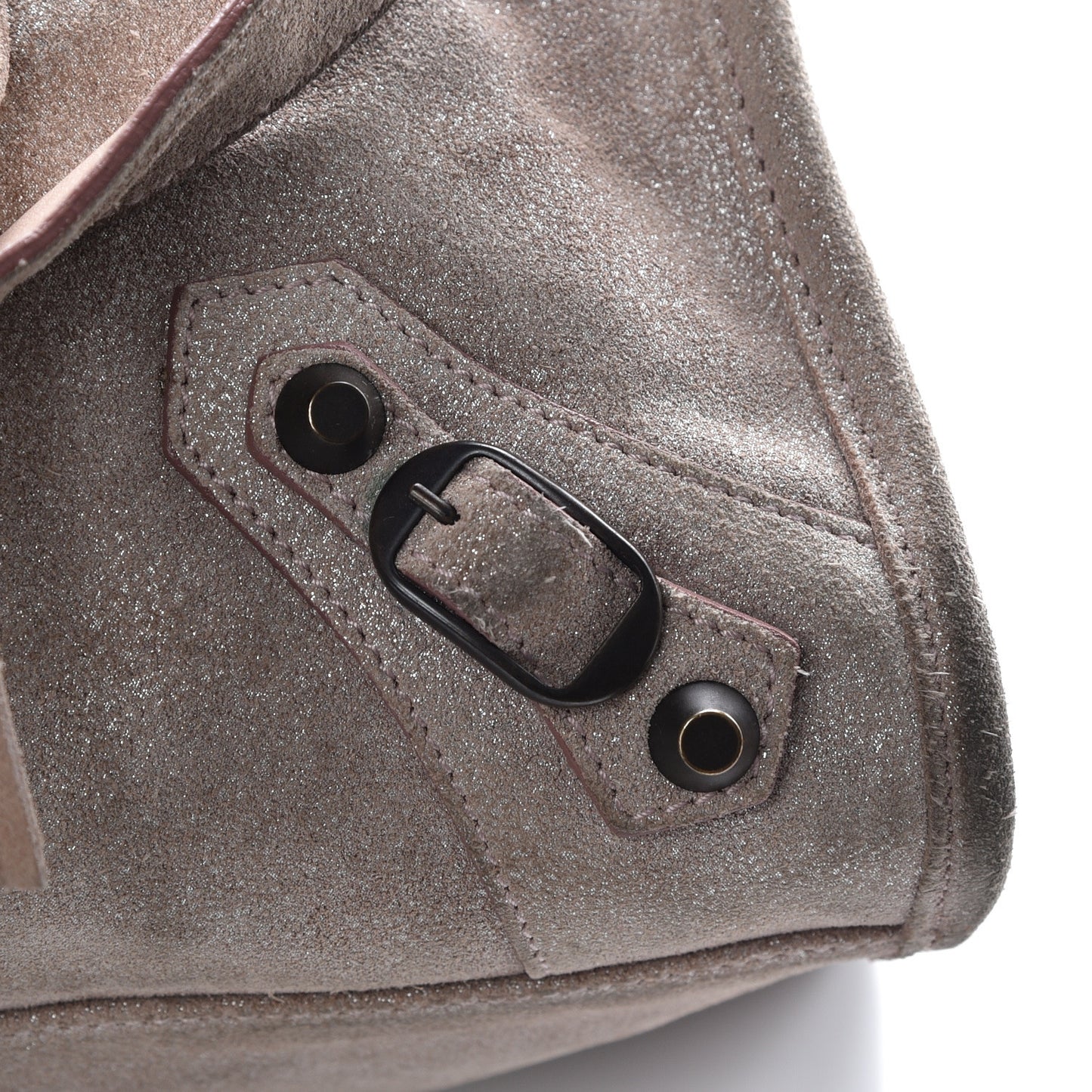 Metallic Craquele Calfskin Classic Hardware City Bois de Rose