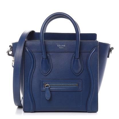 Celine Smooth Calfskin Nano Luggage Lazuli 1 of 12