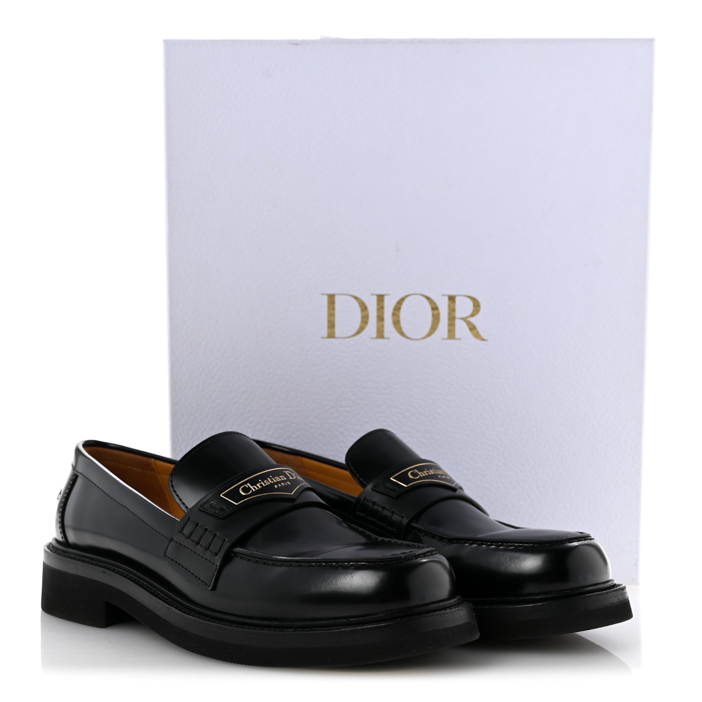 Brushed Calfskin Boy Loafers 37.5 Black