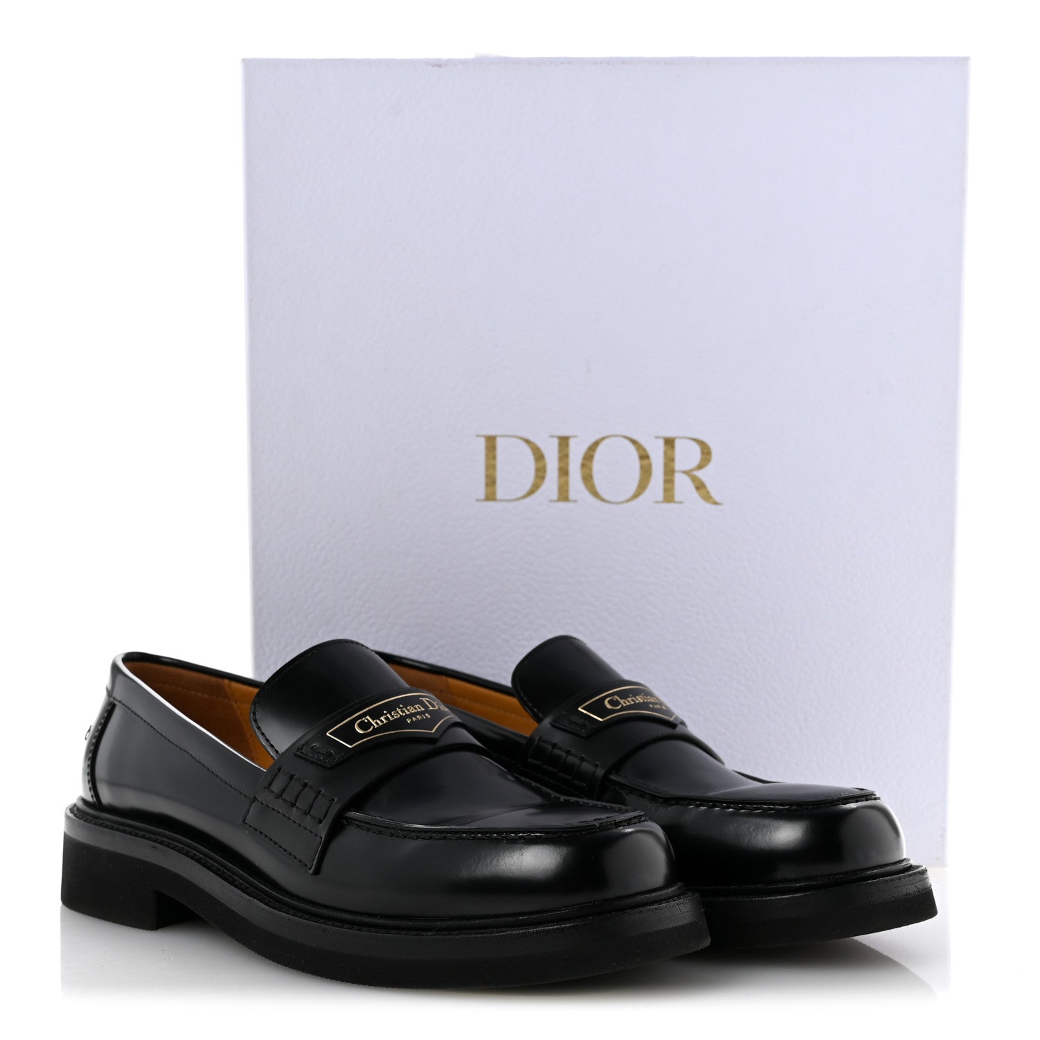 Christian Dior Brushed Calfskin Boy Loafers 37.5 Black 10 of 10