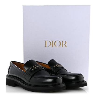 Christian Dior Brushed Calfskin Boy Loafers 37.5 Black 10 of 10