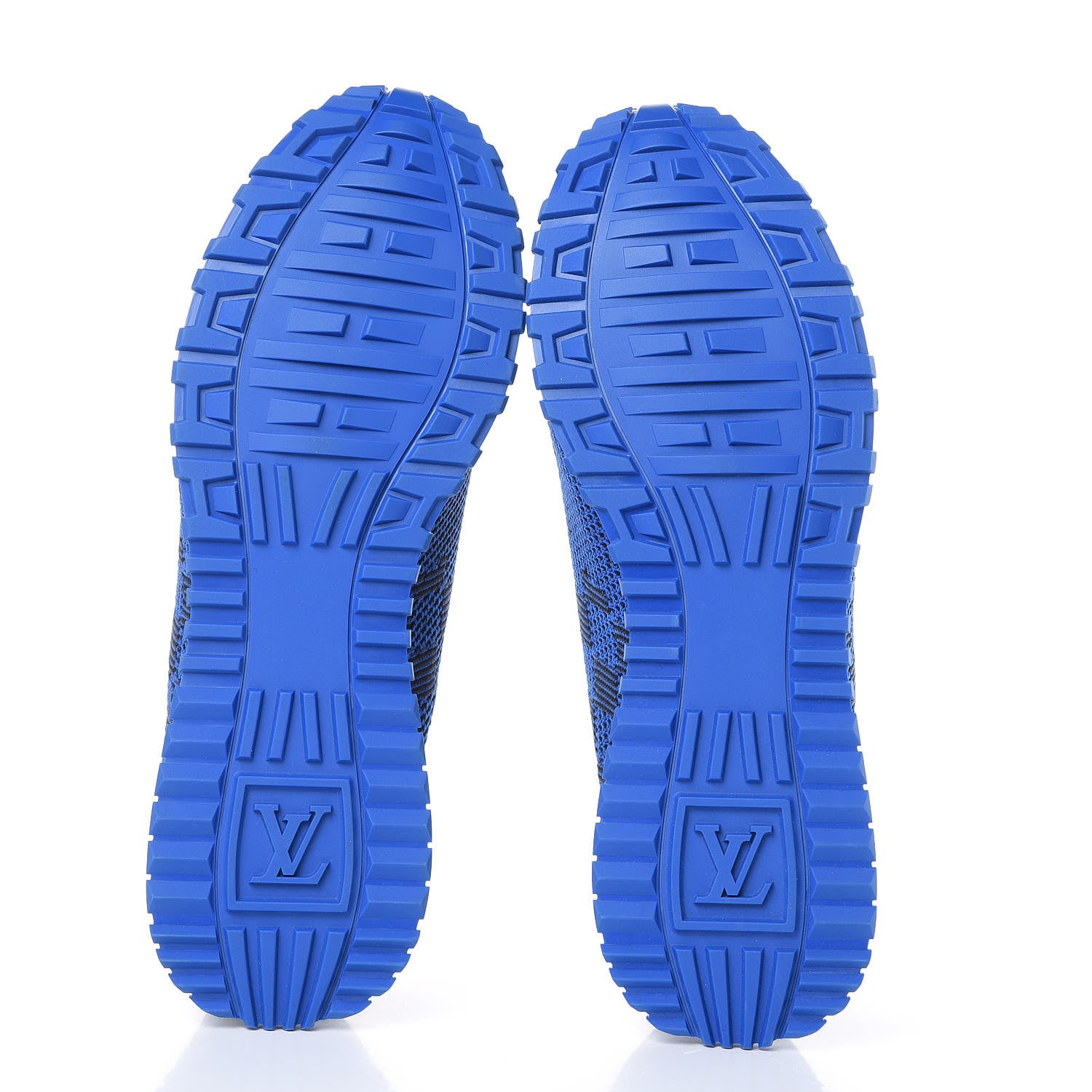 Louis Vuitton Calfskin Damier Run Away Sneakers 8.5 Blue 5 of 8