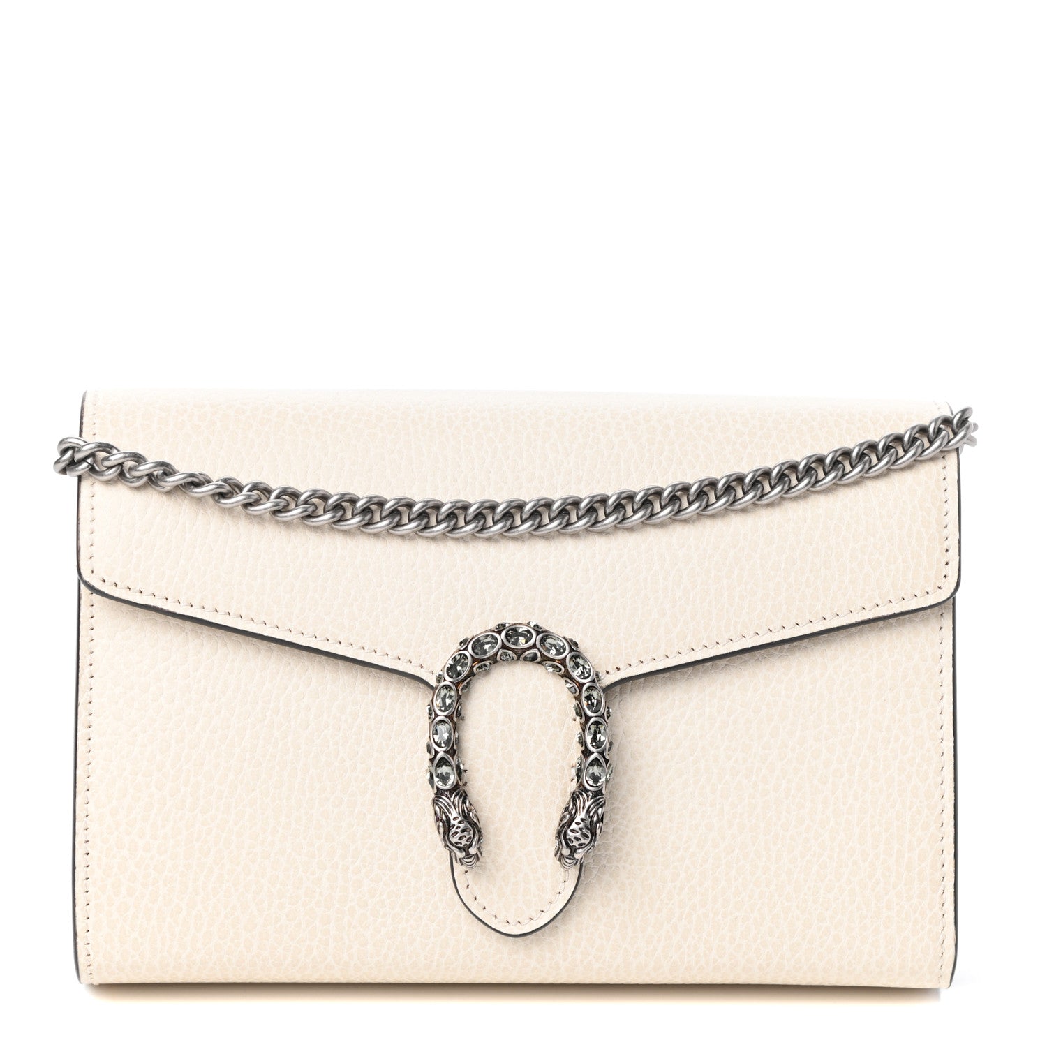 Gucci Dollar Calfskin Mini Dionysus Chain Wallet Mystic White 1 of 9