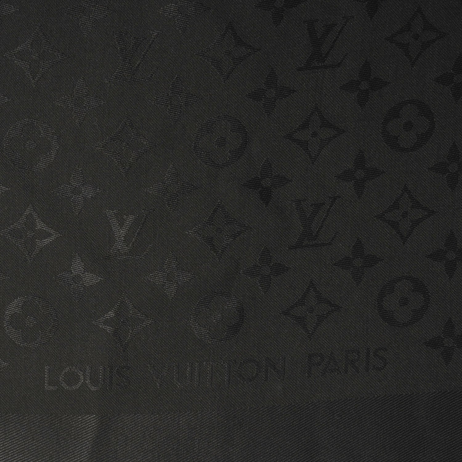 Louis Vuitton Silk Wool Monogram Shawl Black 1 of 6